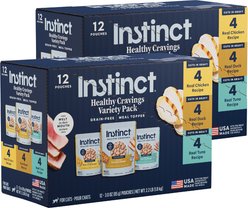 Instinct Healthy Cravings Variety Pack Grain-Free Wet Cat Food Topper, 3-oz pouch, bundle of 24 