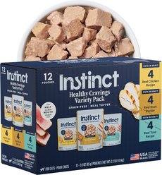 Instinct Healthy Cravings Variety Pack Grain-Free Wet Cat Food Topper, 3-oz pouch, case of 12