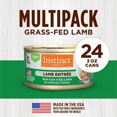 Show full view: Instinct Lamb Entree Grain-Free Flaked Wet Cat Food, 3-oz can, case of 24 slide 6 of 10