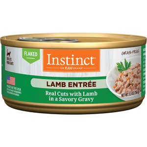 Instinct Lamb Entree Grain-Free Flaked Wet Cat Food, 5.5-oz can, case of 12
