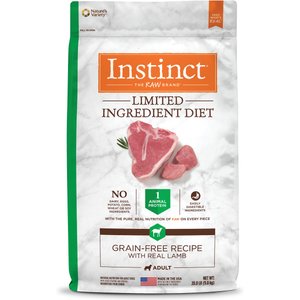 Instinct Limited Ingredient Diet Adult Grain-Free Real Lamb Recipe Dry Dog Food, 20-lb bag