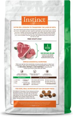 Show full view: Instinct Limited Ingredient Diet Adult Grain-Free Real Lamb Recipe Dry Dog Food, 20-lb bag slide 3 of 12