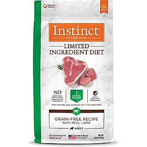Instinct Limited Ingredient Diet Adult Grain-Free Real Lamb Recipe Dry Dog Food, 4-lb bag