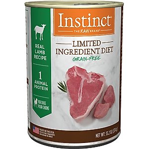 Instinct Limited Ingredient Diet Adult Grain-Free Real Lamb Recipe Wet Dog Food, 13.2 oz. Cans (Case of 6)