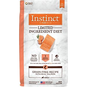 Instinct Limited Ingredient Diet Adult Grain-Free Real Salmon Recipe Dry Dog Food, 4-lb bag