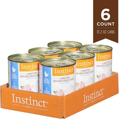 Show full view: Instinct Limited Ingredient Diet Grain-Free Real Turkey Recipe Wet Canned Dog Food, 13.2-oz can, bundle of 12  slide 3 of 13
