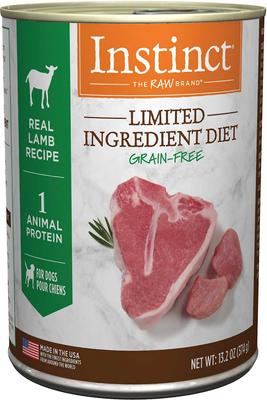 Show full view: Instinct Limited Ingredient Diet Grain-Free Recipe with Real Lamb Freeze-Dried Raw Coated Dry Dog Food, 20-lb bag + Instinct Limited Ingredient Diet Grain-Free Real Lamb Recipe Wet Canned Dog Food, 13.2-oz, case of 6 slide 4 of 6