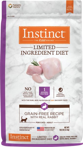 Instinct Limited Ingredient Diet Grain-Free Recipe with Real Rabbit Freeze-Dried Raw Coated Dry Cat Food