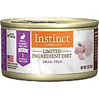 Instinct Limited Ingredient Diet Real Rabbit Recipe Grain-Free Pate Wet Cat Food, 3-oz can, case of 24