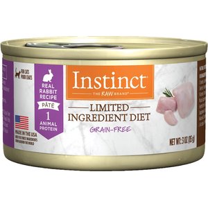 Instinct Limited Ingredient Diet Real Rabbit Recipe Grain-Free Pate Wet Cat Food Instinct Limited Ingredient Diet Real Rabbit Recipe Grain-Free Pate Wet Cat Food
