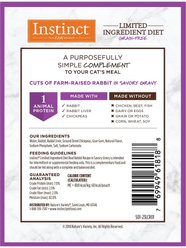 Instinct Limited Ingredient Diet Real Rabbit Recipe in Savory Gravy Grain-Free Wet Cat Food Topper, 3-oz pouch, case of 24 slide 2 of 4
