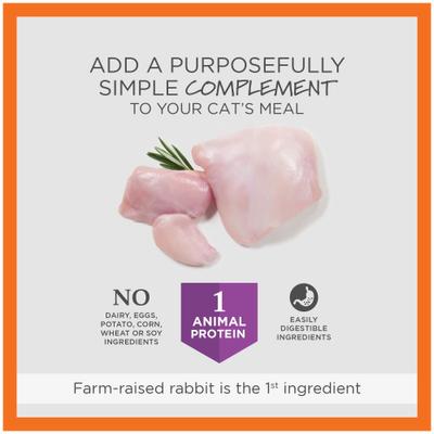 Show full view: Instinct Limited Ingredient Diet Real Rabbit Recipe in Savory Gravy Grain-Free Wet Cat Food Topper, 3-oz pouch, case of 24 slide 5 of 8