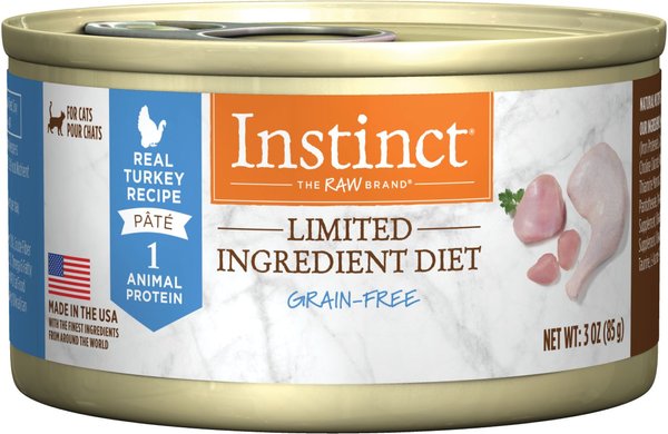 Instinct Limited Ingredient Diet Real Turkey Recipe Grain-Free Pate Wet Cat Food Instinct Limited Ingredient Diet Real Turkey Recipe Grain-Free Pate Wet Cat Food