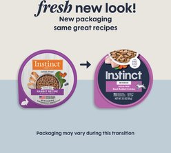 Instinct Minced Cups Real Rabbit Recipe in Savory Gravy Wet Cat Food, 3.5-oz cup, case of 12 slide 2 of 9