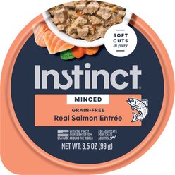 Instinct Minced Cups Real Salmon Recipe in Savory Gravy Wet Cat Food, 3.5-oz cup, case of 12
