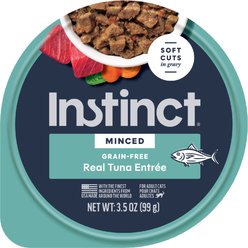 Instinct Minced Cups Real Tuna Recipe in Savory Gravy Wet Cat Food, 3.5-oz cup, case of 12