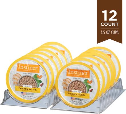 Show full view: Instinct Minced Real Chicken Recipe in Savory Gravy Grain-Free Minced Wet Cat Food, 3.5-oz cup, case of 12 slide 7 of 13
