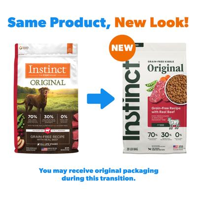 Show full view: Instinct Original Adult Grain-Free Real Beef Recipe Dry Dog Food, 20-lb bag slide 3 of 12