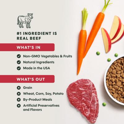 Show full view: Instinct Original Adult Grain-Free Real Beef Recipe Dry Dog Food, 20-lb bag slide 6 of 12