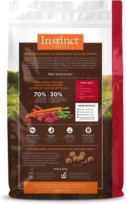 Show full view: Instinct Original Adult Grain-Free Real Beef Recipe Dry Dog Food, 20-lb bag slide 3 of 13