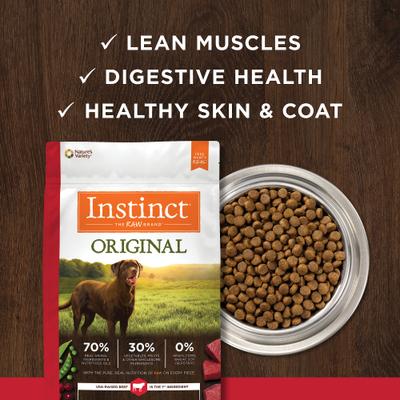 Show full view: Instinct Original Adult Grain-Free Real Beef Recipe Dry Dog Food, 20-lb bag slide 7 of 13
