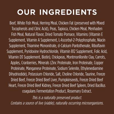 Show full view: Instinct Original Adult Grain-Free Real Beef Recipe Dry Dog Food, 20-lb bag slide 8 of 13