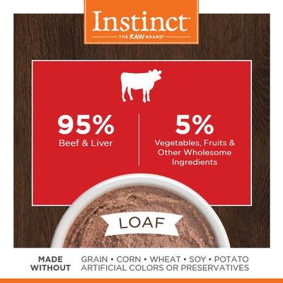 Show full view: Instinct Original Adult Grain-Free Real Beef Recipe Wet Dog Food, 13.2-oz can, bundle of 18  slide 6 of 12