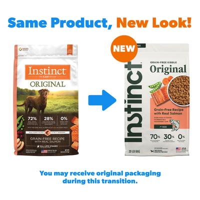 Show full view: Instinct Original Adult Grain-Free Real Salmon Recipe Dry Dog Food, 20-lb bag slide 3 of 12