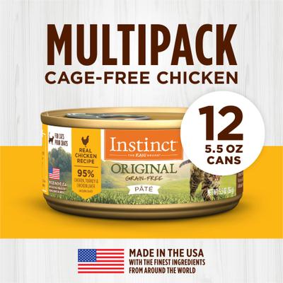 Show full view: Instinct Original Pate Real Chicken Recipe + Limited Ingredient Diet Pate Real Turkey Recipe Natural Wet Canned Cat Food slide 3 of 9