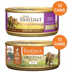 Instinct Original Pate Real Duck Recipe + Real Rabbit Recipe Wet Canned Cat Food