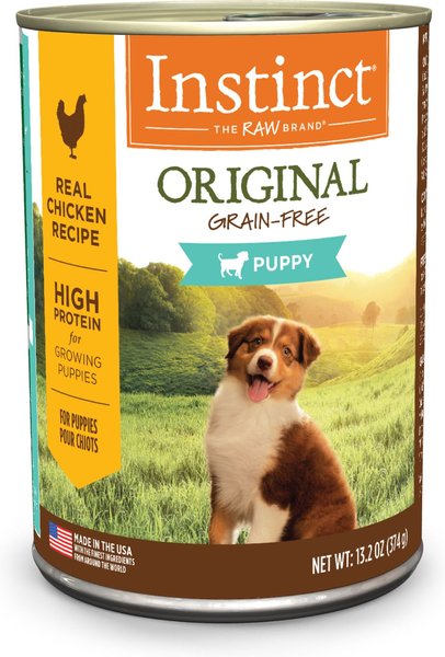 Instinct Original Puppy Grain-Free Real Chicken Recipe Wet Dog Food, 13.2-oz can, case of 6 Instinct Original Puppy Grain-Free Real Chicken Recipe Wet Dog Food, 13.2-oz can, case of 6