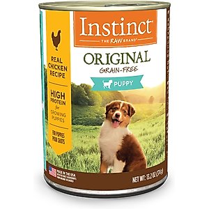 Instinct Original Puppy Grain-Free Real Chicken Recipe Wet Dog Food, 13.2-oz can, case of 6