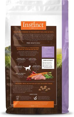 Show full view: Instinct Original Real Chicken Recipe Grain-Free Kitten Dry Cat Food, 4.5-lb bag slide 3 of 13