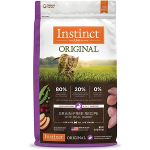 Instinct Original Real Rabbit Recipe Grain-Free Dry Cat Food, 10-lb bag
