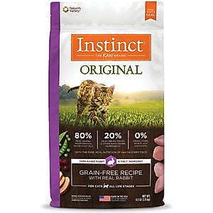 Instinct Original Real Rabbit Recipe Grain-Free Dry Cat Food, 4.5-lb bag