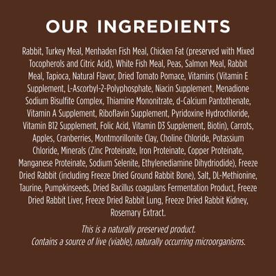 Show full view: Instinct Original Real Rabbit Recipe Grain-Free Dry Cat Food, 4.5-lb bag slide 8 of 13