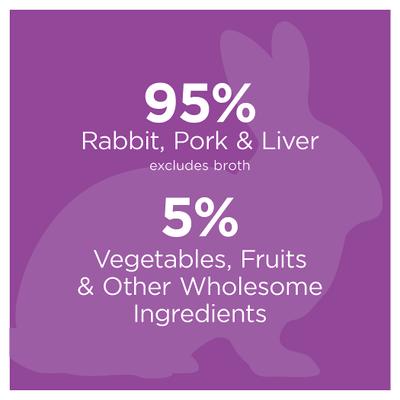 Show full view: Instinct Original Real Rabbit Recipe Grain-Free Pate Wet Cat Food, 3-oz can, case of 24 slide 4 of 12