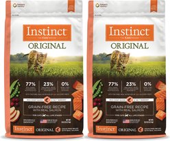Instinct Original Real Salmon Recipe Grain-Free Dry Cat Food, 20-lb bundle 
