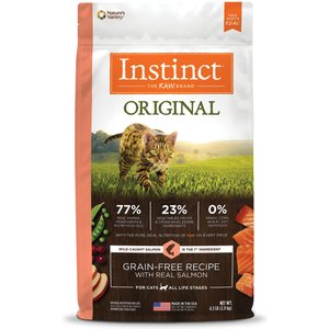 Instinct Original Real Salmon Recipe Grain-Free Dry Cat Food, 4.5-lb bag