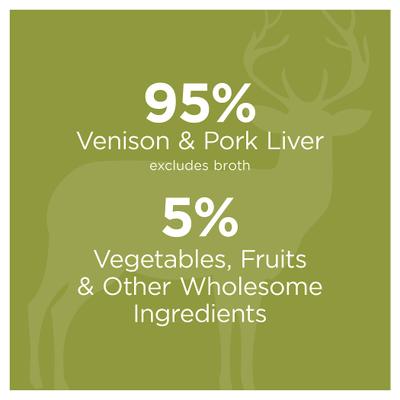 Show full view: Instinct Original Real Venison Recipe Grain-Free Pate Wet Cat Food, 5.5-oz can, case of 12 slide 4 of 12