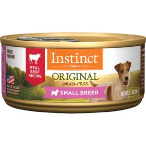 Instinct Original Small Breed Grain-Free Real Beef Recipe Wet Dog Food, 5.5-oz can, case of 12