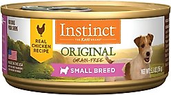 Instinct Original Small Breed Grain-Free Real Chicken Recipe Wet Dog Food, 5.5-oz can, case of 12