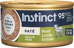 Instinct Pate Real Lamb Entree Grain-Free Wet Cat Food, 3-oz can, case of 24