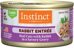 Instinct Rabbit Entree Grain-Free Flaked Wet Cat Food, 3-oz can, case of 24