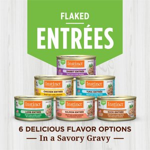 Instinct Rabbit Entree Grain-Free Flaked Wet Cat Food, 3-oz can, case of 24