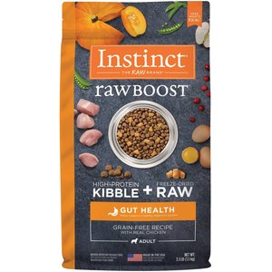 Instinct Raw Boost Adult Grain-Free Gut Health Recipe Dry Dog Food, 3.5-lb bag