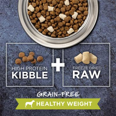 Show full view: Instinct Raw Boost Adult Grain-Free Healthy Weight Recipe Dry Dog Food, 20-lb bag slide 4 of 13