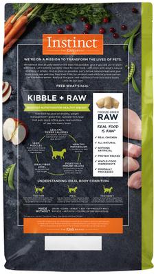 Show full view: Instinct Raw Boost Healthy Weight Recipe Grain-Free Dry Cat Food, 10-lb bag slide 3 of 13