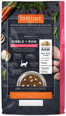 Show full view: Instinct Raw Boost Indoor Real Chicken Recipe Grain-Free Dry Cat Food, 5-lb bag slide 3 of 13