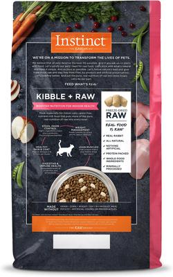 Show full view: Instinct Raw Boost Indoor Real Rabbit Recipe Grain-Free Dry Cat Food, 4.5-lb bag slide 3 of 13